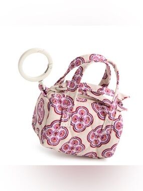 Vera Bradley Duffle Bag Shaped Bag Charm Lavender Geo Beige Pink Red